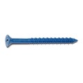 Midwest Fastener Masonry Screw, 3/16" Dia., Flat, 2 1/4 in L, Steel Blue Ruspert, 12 PK 63488